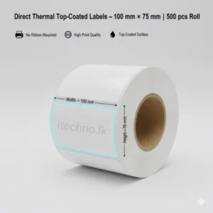 100×75 mm | 500 pcs (1UP / 1 Column) Direct Thermal Top-Coated Labels